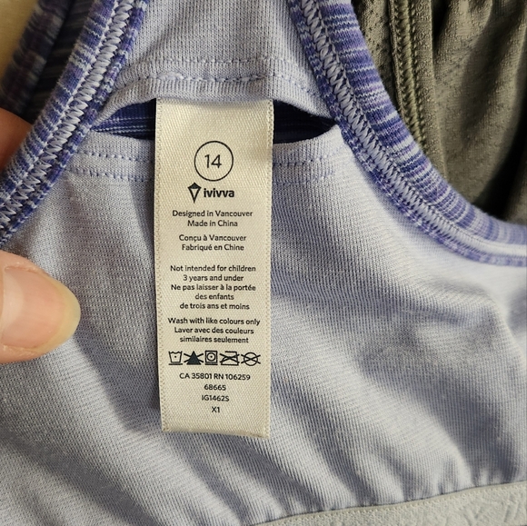 Lululemon Ivivva tank top built-in bra like new - Picture 8 of 8